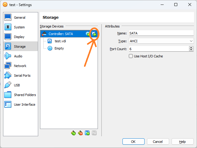 Add SATA Disk